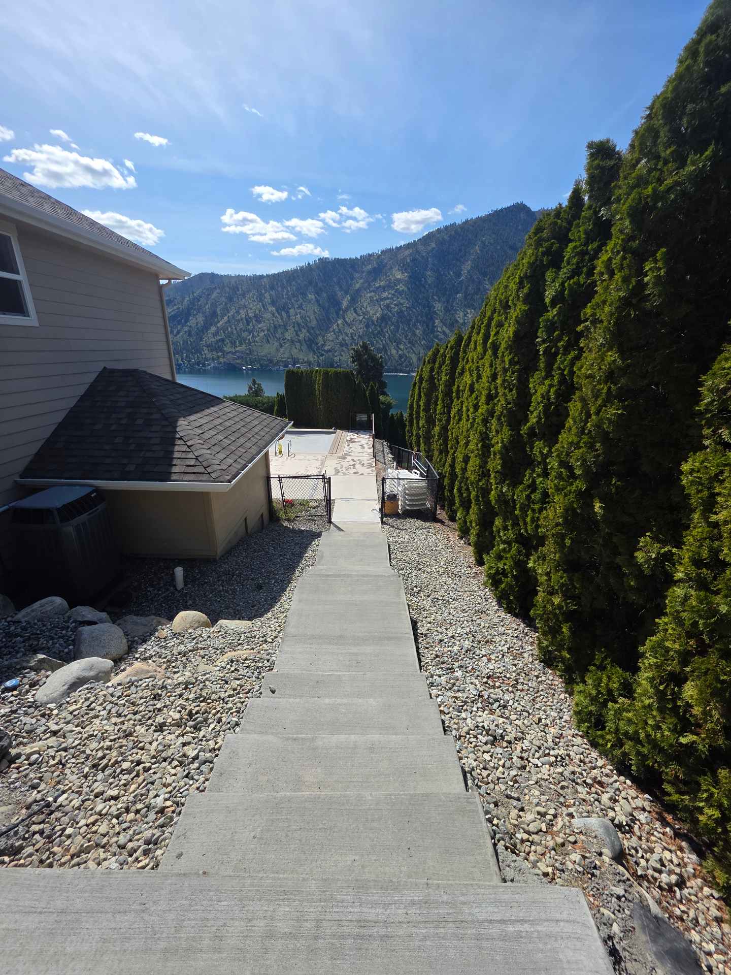 Resealed concrete walkway at a home near Wenatchee, WA